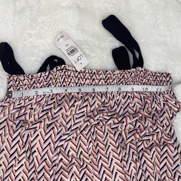 LOFT Pink and Black Chevron Dress with side pockets. Extremely comfy. - Picture 15 of 16